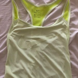 Neon yellow Nike tank